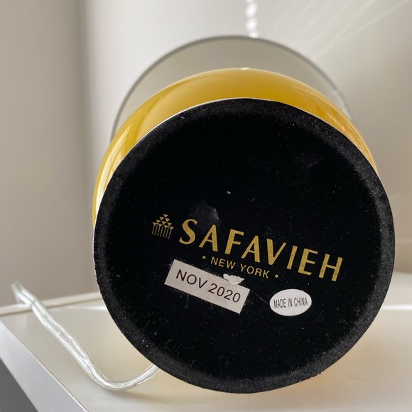 Yellow and White Decor Table Lamp - Picture 4 of 4